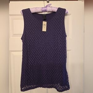 Ann Taylor Rich Purple Tank Top